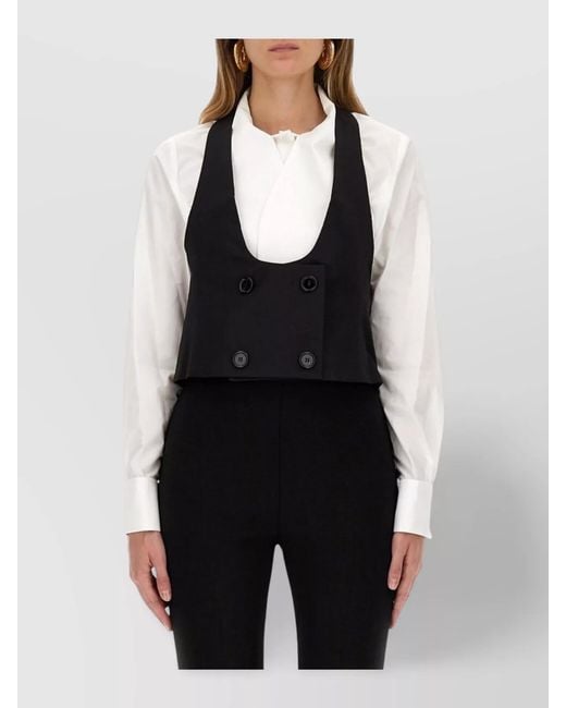 Nina Ricci Black Open Back Top
