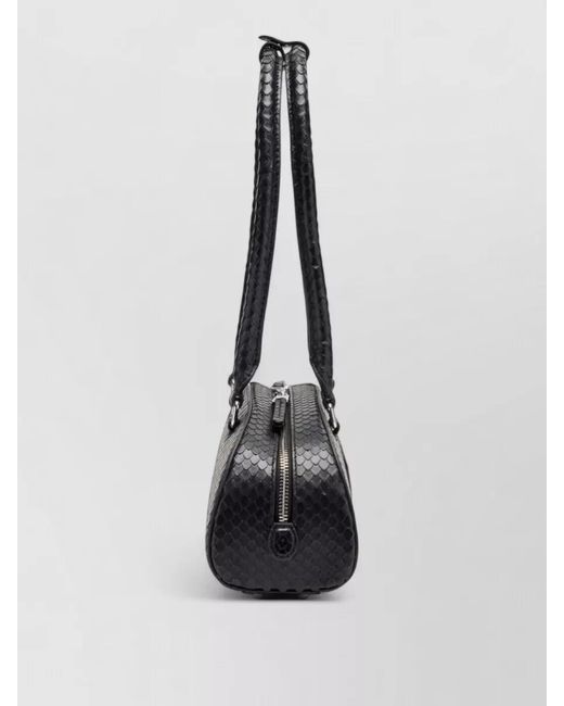 DIESEL Black Shoulder Bag Rectangular Shape Silk Nylon