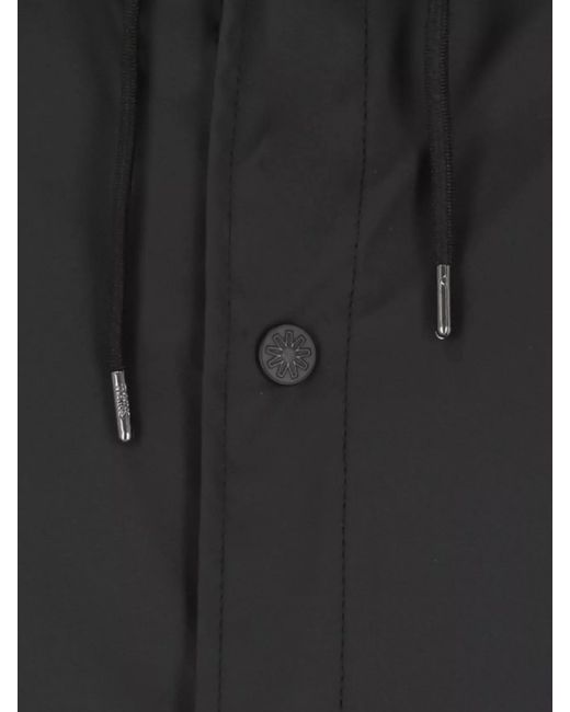 Rains Black Hooded Jacket for men
