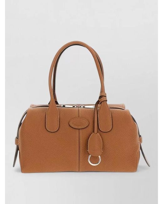 Tod's Brown Small Leather Shoulder Bag Detachable Strap