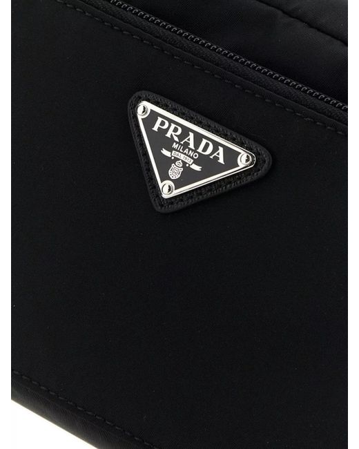 Prada Black Explore Recycled Polyamide Travel Pouch