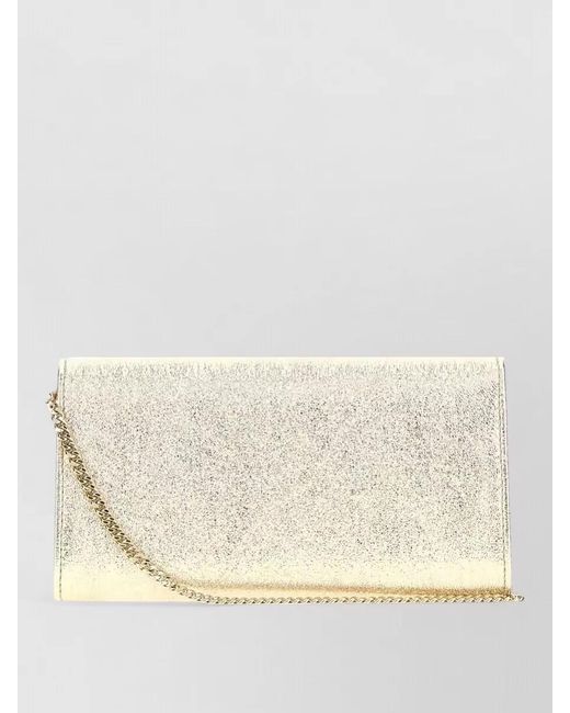 Jimmy Choo Natural Emmie Brilliance Fabric Clutch Bag