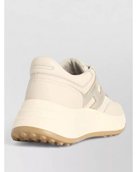Hogan Natural Leather Low-Top Sneakers