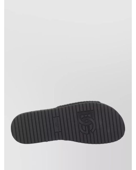 Dolce & Gabbana Gray Leather Espadrilles for men