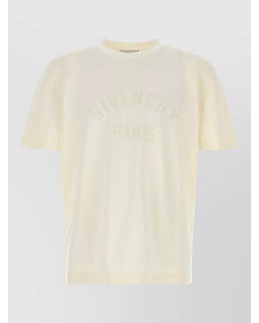 Givenchy Natural Cotton Crew Neck T Shirt Short Sleeves for men