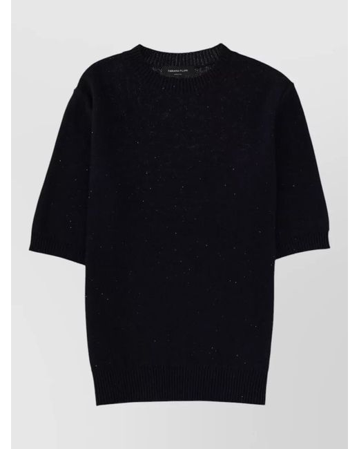 Fabiana Filippi Black Linen Blend Sweatshirt