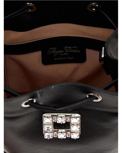 Roger Vivier Black Leather Bucket Bag