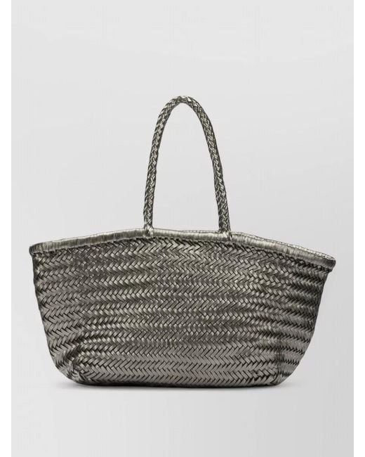 Dragon Diffusion Gray Leather Shoulder Bag
