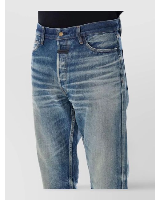 Fear Of God Blue Denim Relaxed Straight-Leg Jeans for men