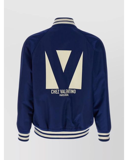 Valentino Garavani Blue Bomber Jacket for men