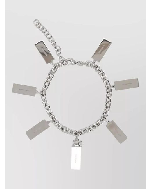 MM6 by Maison Margiela Natural Numeric Charms Chain Link Adjustable Bracelet for men