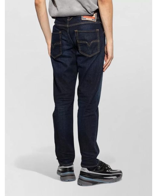DIESEL Blue Denim Regular-Fit Tapered Jeans for men