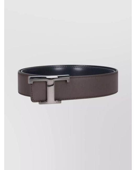 Tod's Blue Leather Reversible Belt for men