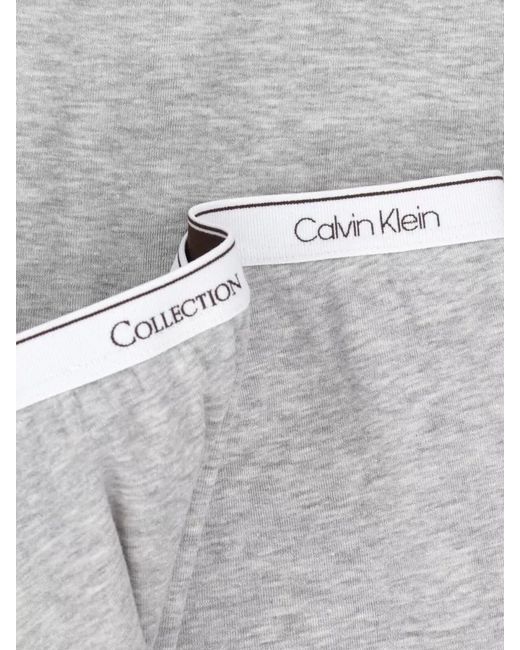 Calvin Klein White Straight Lounge Pant Elastic Waist Rib Cuffs