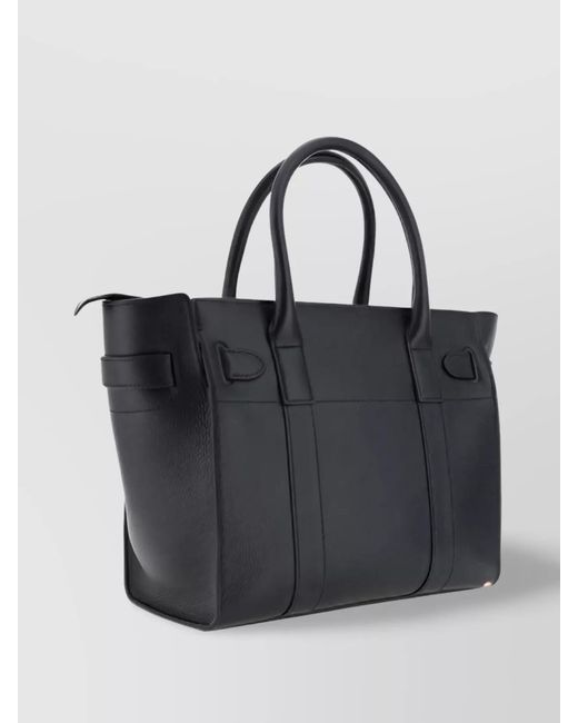 Mulberry Blue Bayswater Small Leather Tote Bag