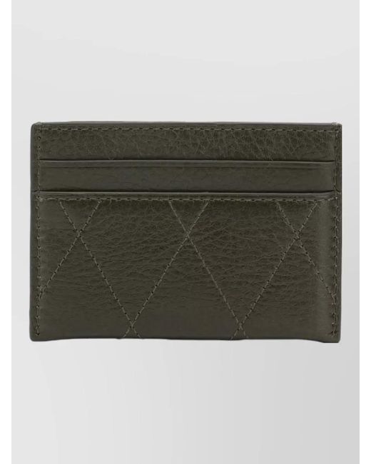 Tory Burch Green Quilted Keyring And Card Holder Accessory