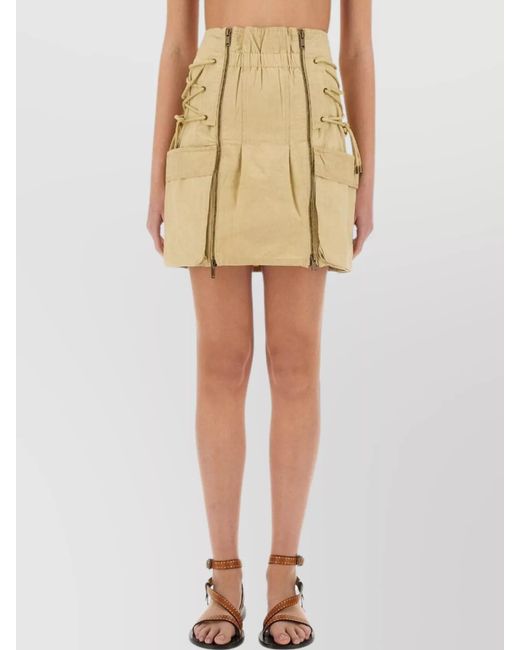 Isabel Marant Yellow Cotton High-Rise Mini Skirt