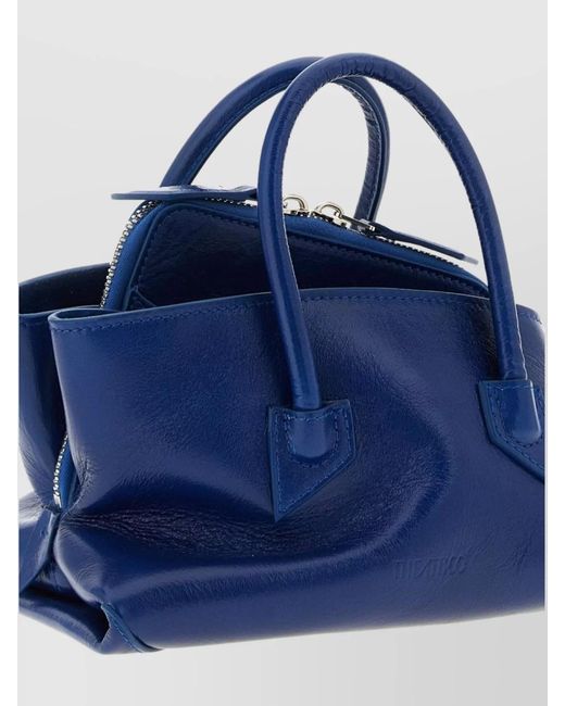 The Attico Blue Mini Handbag Structured Shape