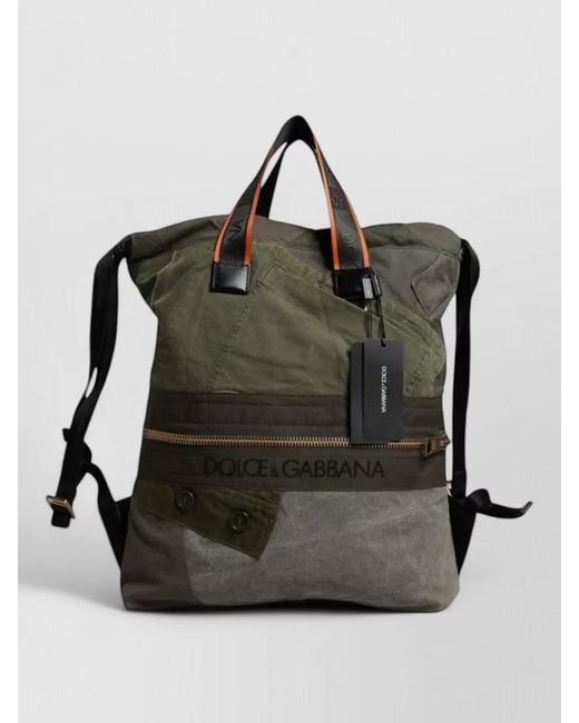Dolce & Gabbana Black Patchwork Backpack for men