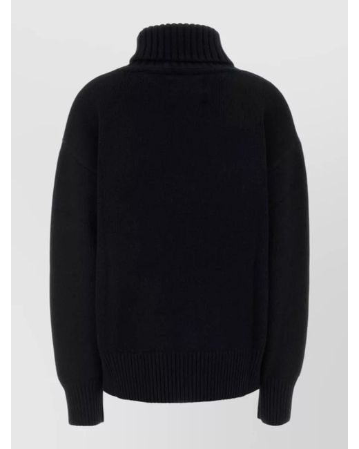 Extreme Cashmere Blue Cashmere Sweater Number 20 Turtleneck