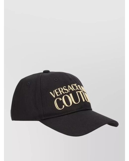 Versace Jeans Couture Black Cotton Logo Baseball Cap for men
