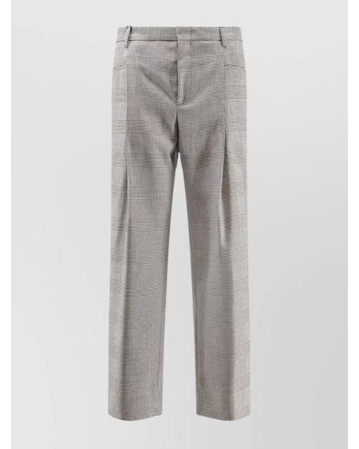 Dolce & Gabbana Gray Tailored Wool Trousers With Front And Back Pockets for men