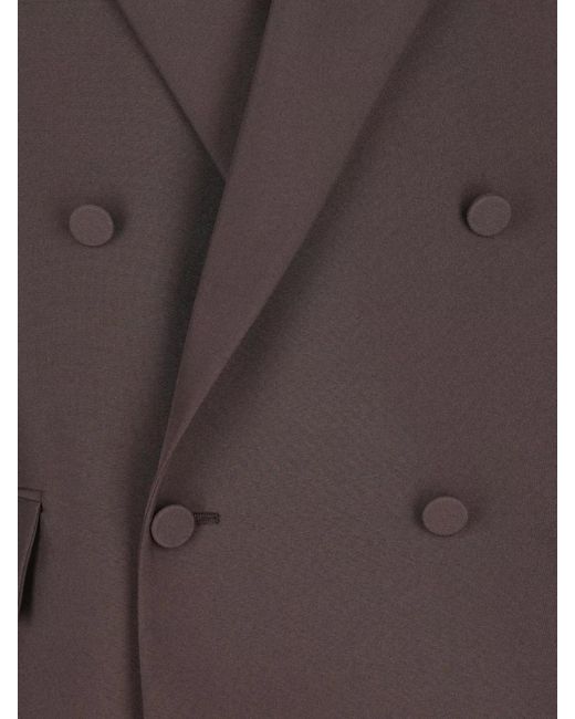 Gucci Brown Double-Breasted Polyester Blazer for men