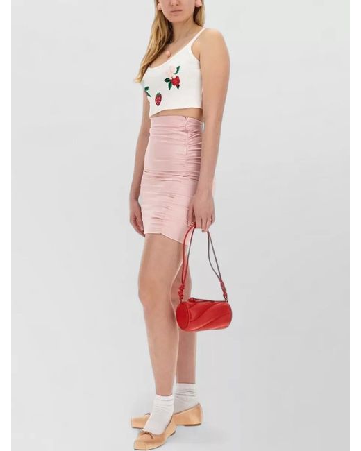 Fiorucci White Leather Mini Crossbody Bag