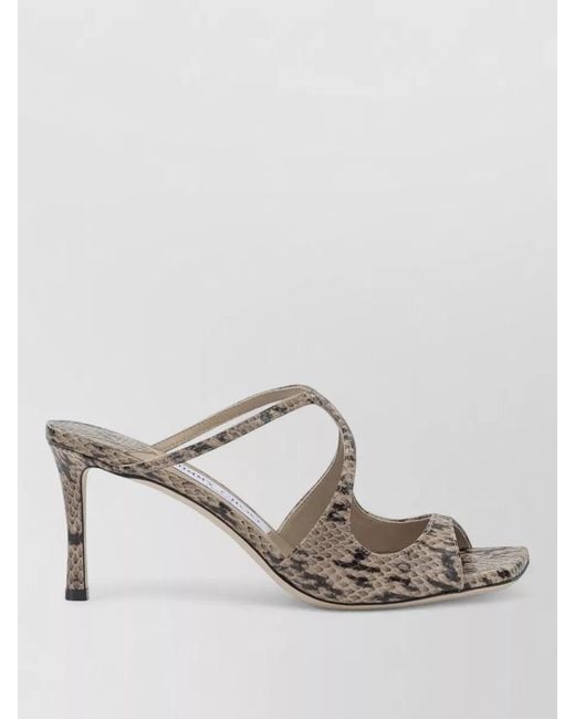 Jimmy Choo Multicolor Anise 75Mm Stiletto Heel Snake Mules