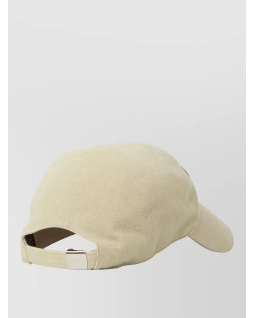 Gucci Natural Cotton Baseball Cap Web Gg Embroidery for men