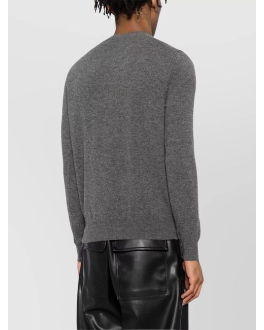 Comme des Garçons Gray Wool V-Neck Cardigan for men