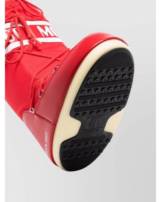 Moon Boot Red Iconic Snow Boots Après Ski Style for men