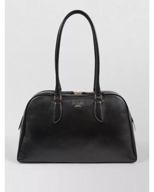 A.P.C. Black Paloma Leather Shoulder Bag