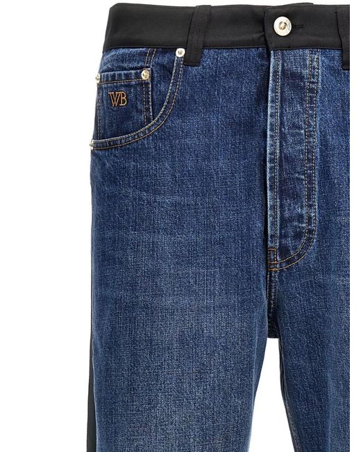 Wales Bonner Blue Denim Straight-Leg Jeans for men