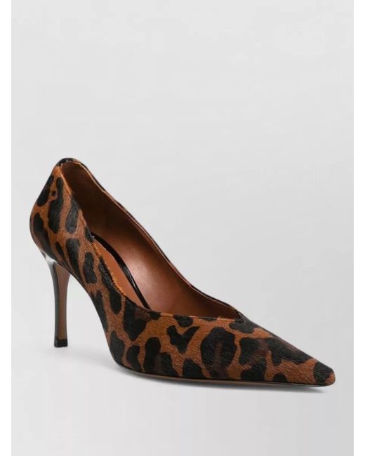 Roberto Festa Brown High Heel Pumps Leopard Print Pointed Toe