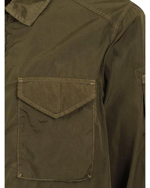 C P Company Green Chrome R Zipped Lens Overshirt Jacket for men