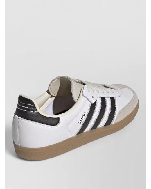 Adidas Gray Samba Og Leather Suede Retro Sneakers for men