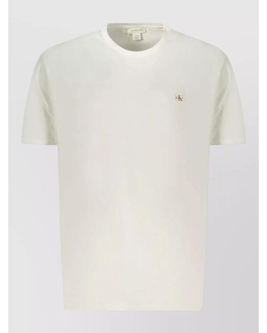 Calvin Klein White Cotton T-Shirt for men