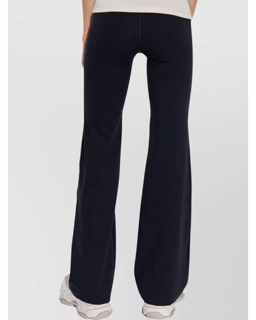 Balenciaga Blue Logo Print Flared Trousers