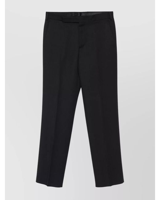 Lardini Black Tailored Trousers With Rear Pockets for men