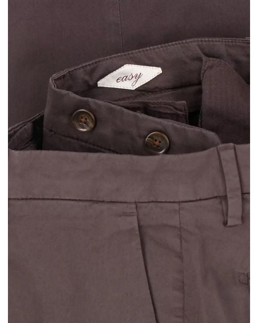 Briglia 1949 Brown Straight Pants Belt Loops Back Pockets for men