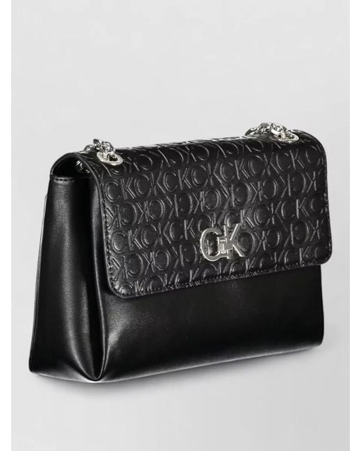Calvin Klein Black Leather Clutch Bag