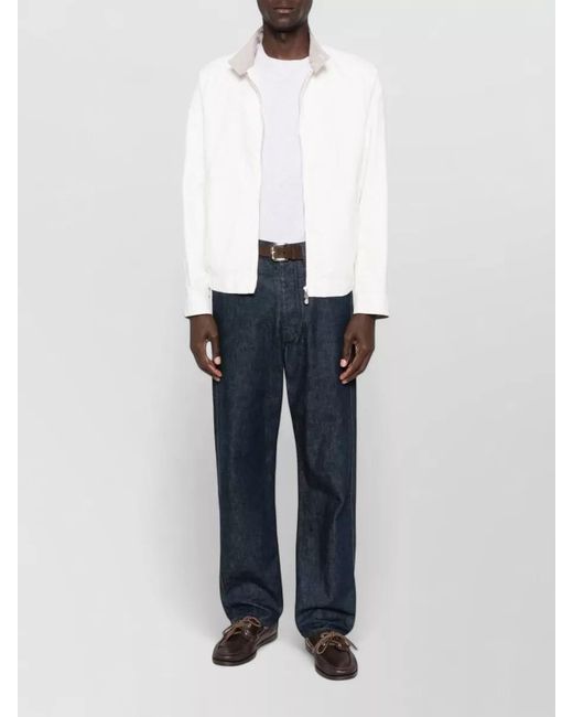 Brunello Cucinelli White Cotton Blend Lightweight Jacket for men