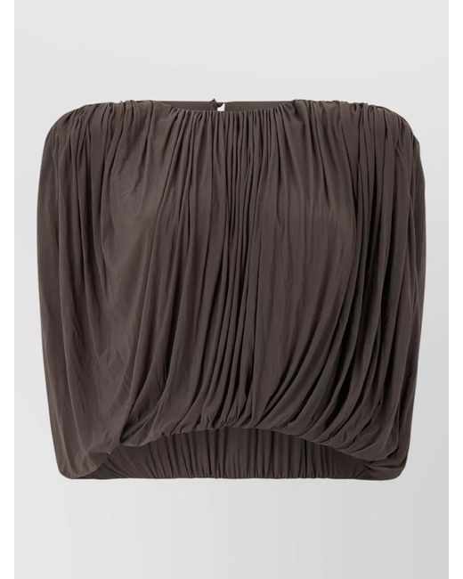 Magda Butrym Black Pleated Sleeveless Top