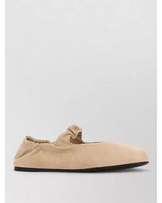 Miu Miu White Nappa Leather Ballerina Shoes