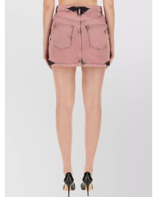 Moschino Pink Cotton Mini Skirt
