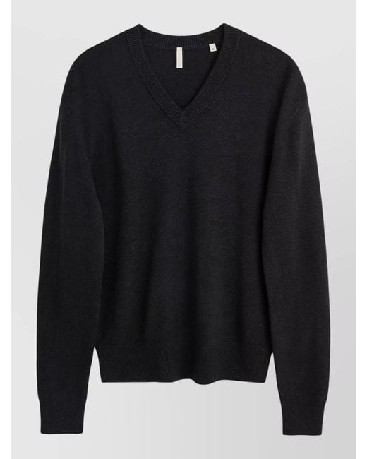 トップス sunflower Moon Merino V Neck /BLACK sunflower Merino V Neck Moon Knit Sweater in Black for Men | Lyst UK