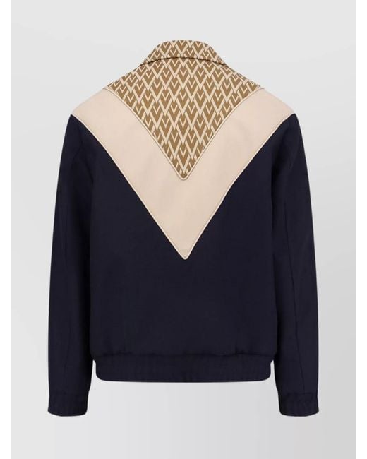 Valentino Blue Wool Bomber Jacket for men