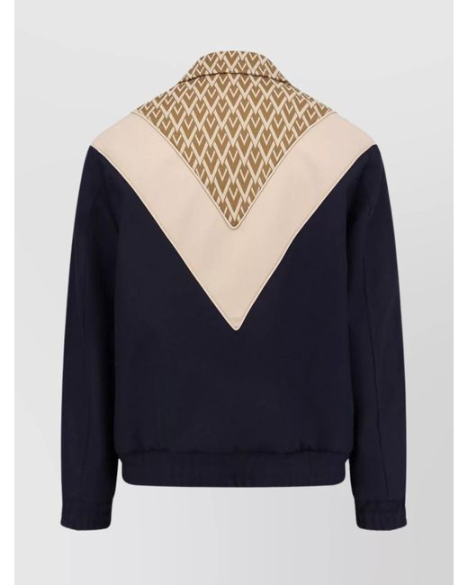 Valentino Blue Wool Bomber Jacket for men