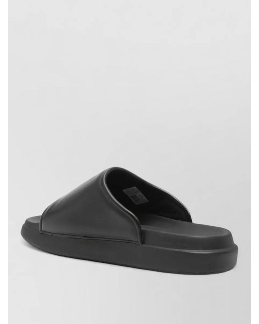 Y-3 Gray Rubber Sole Flat Slides Open Toe for men